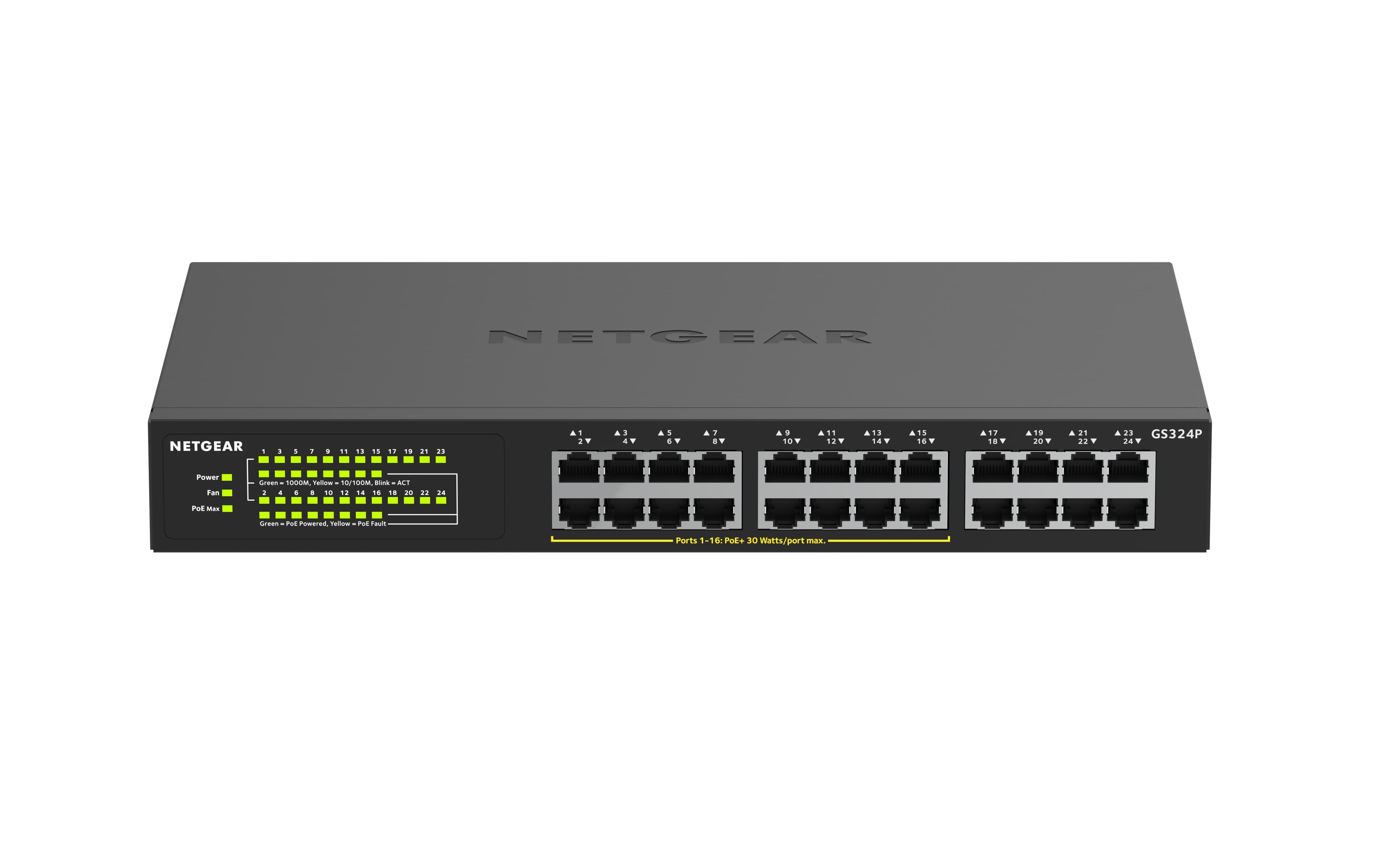 NETGEAR NETGEAR GS324P 24-PORT POE+ GB UNMNGD SWTCH 190W 4634346