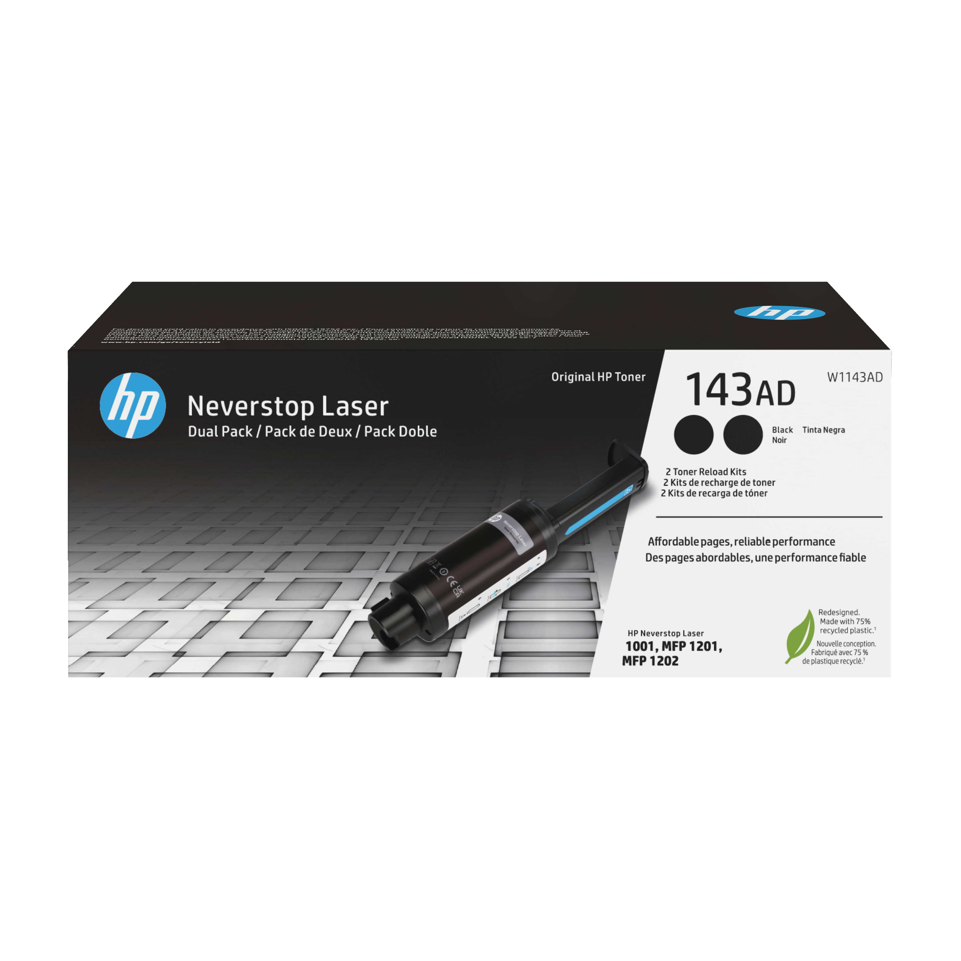 HP HP 143AD Black Toner - Dual Pack 4799170