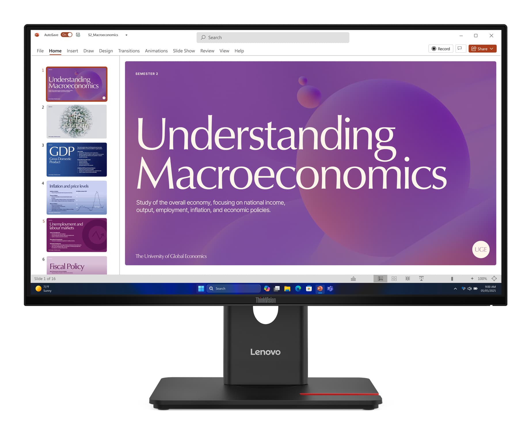 LENOVO LENOVO T24D-40 23.8IN FHD (HDMI+DP+USB-C) 3YR 6619785