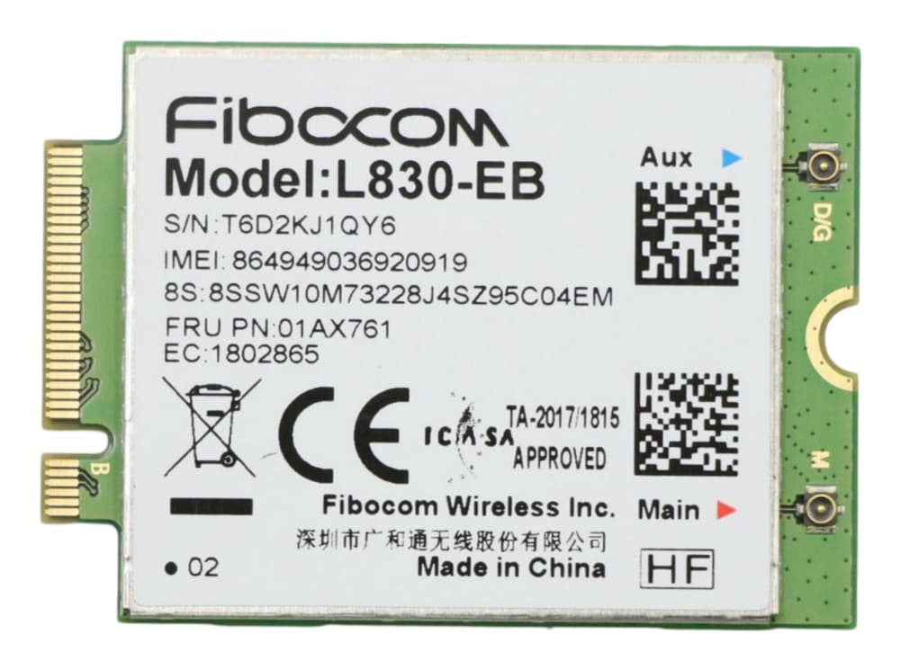 Lenovo Wireless,WAN,FBC,L830-EB 01AX761