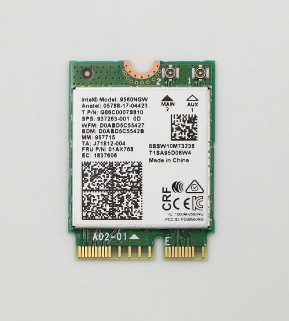 Lenovo FRU Intel Jefferson Peak 2 9560 2*2ac+BT5.0 PCIE Non-Vpro M.2 Module (CNVi). 01AX768