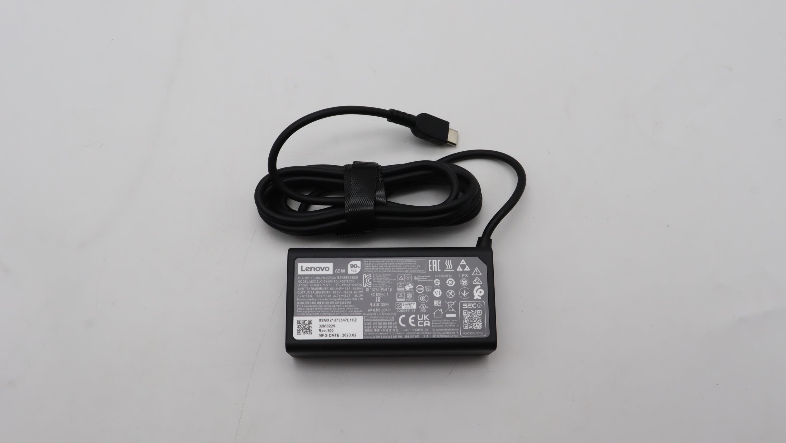 Lenovo AC_ADAPTER PD,65W,20/15/9/5V,3P,WW,LTN 5A11J62092