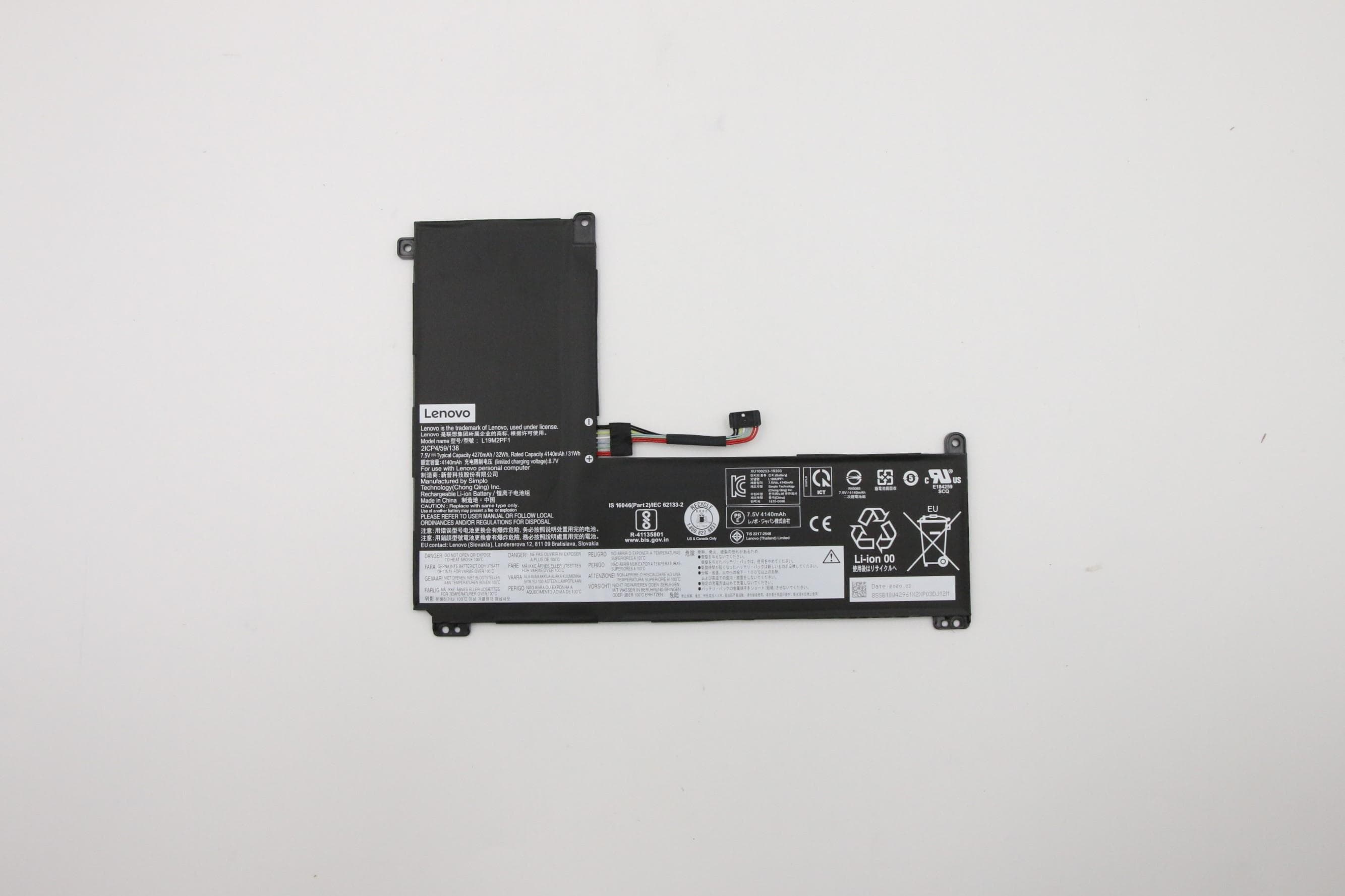 Lenovo SP/C L19M2PF1 7.5V32Wh2cell 5B10W42963