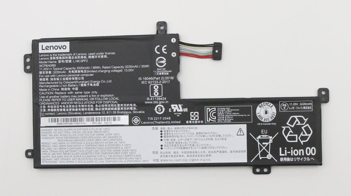 Lenovo CP/A L18C3PF2 11.25V36Wh3cell 5B10W67302