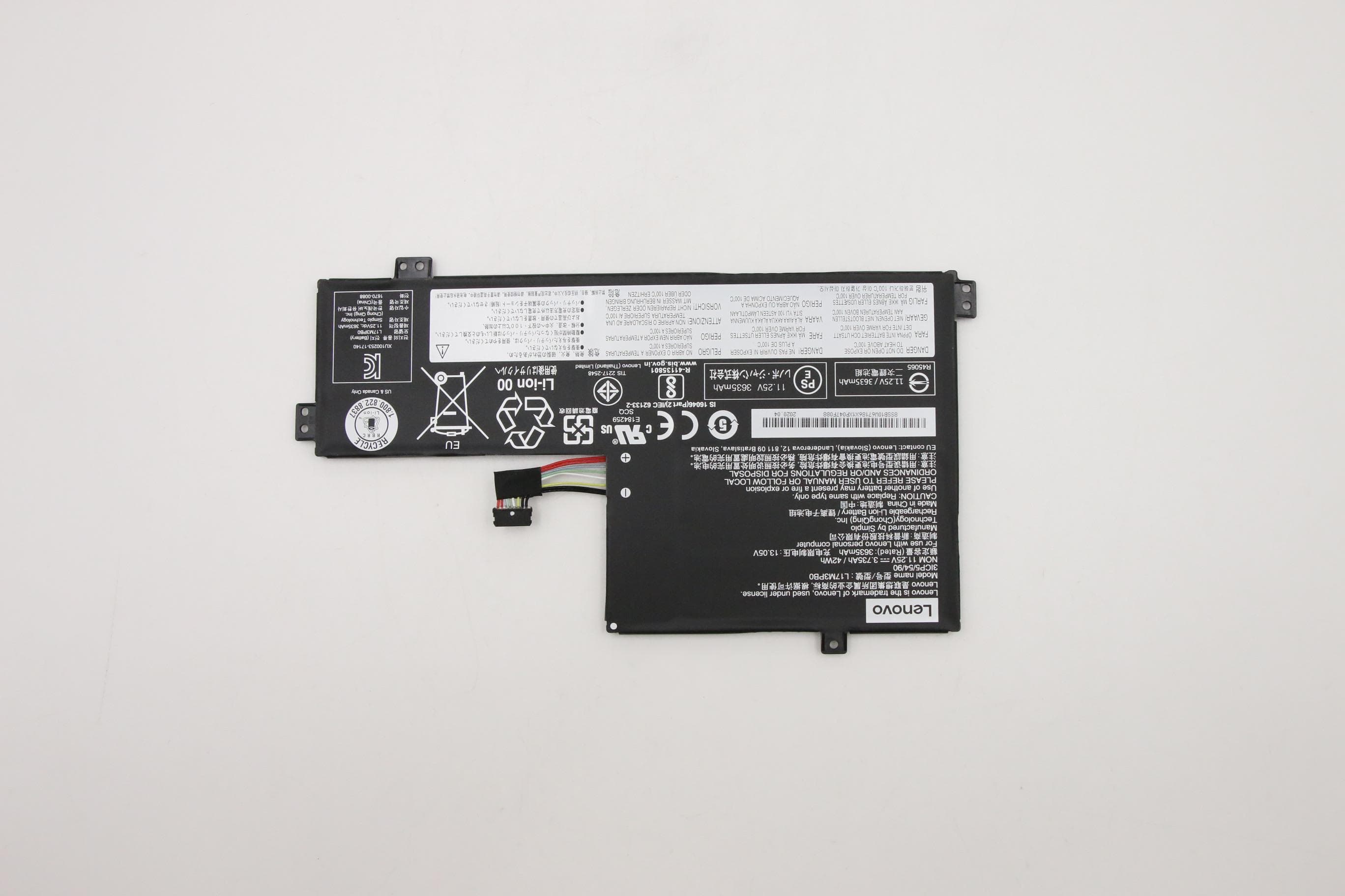 Lenovo Lenovo 3 Cell Battery, 42Wh, 11.25V, Li-ion, L17M3PB0 5B10W67369