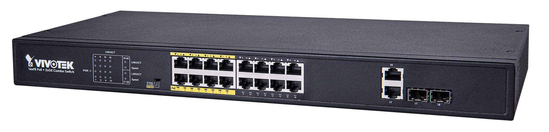 18 Ports Unmanaged PoE Switch AW-FGT-180F-250