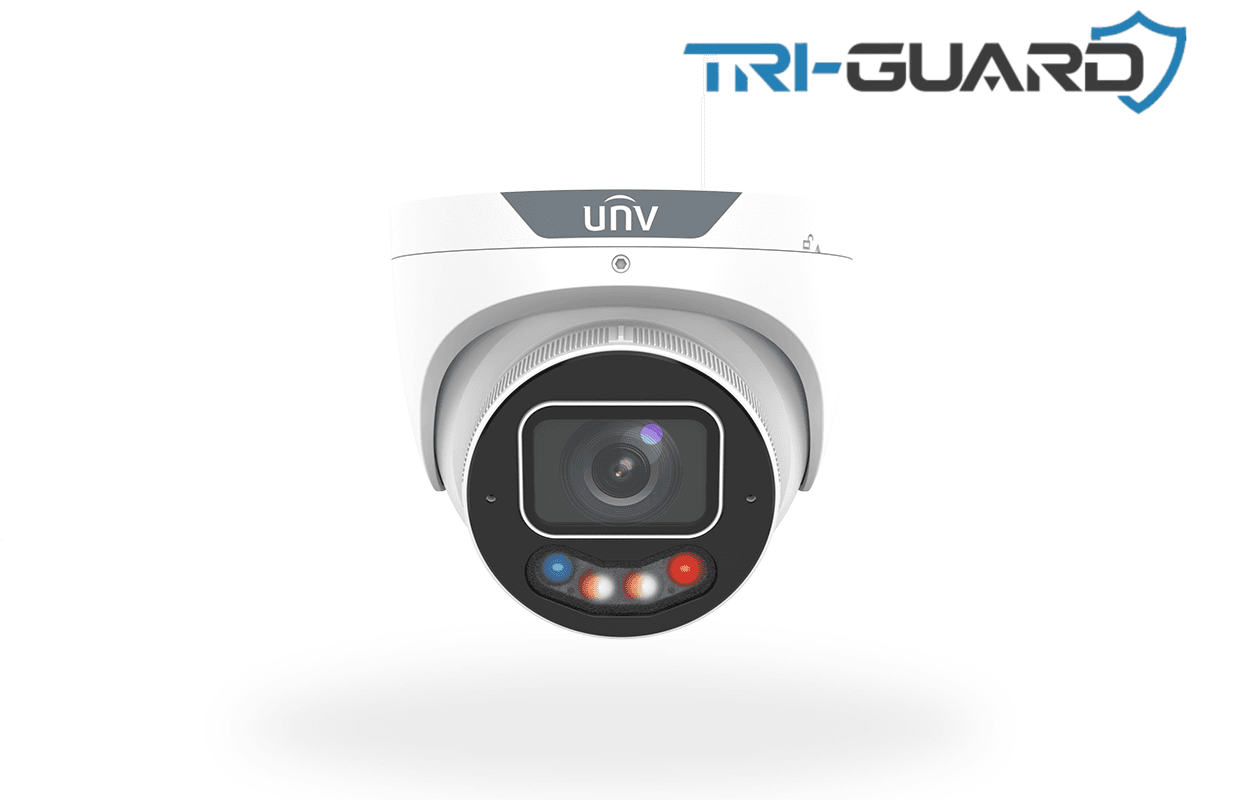 Uniview 4MP OwlView Plus Tri-Guard VF Dual-light Turret Network Camera IPC3634SE-ADZKMC-WP-I1
