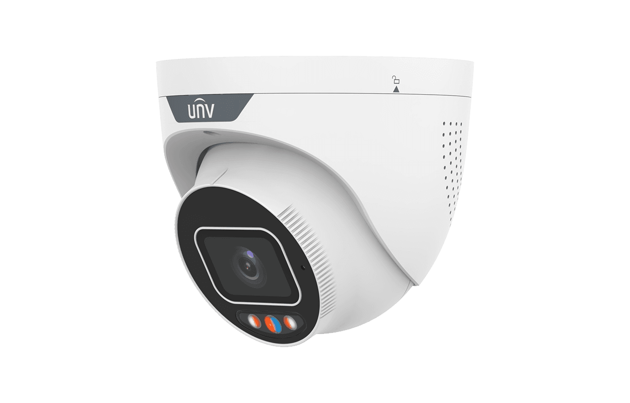 Uniview 8MP Fixed 1/4.0 CMOS Red & Blue Warning Lights Tri-Guard V2 Turret IPC3638SS-ADF40KMC-I1