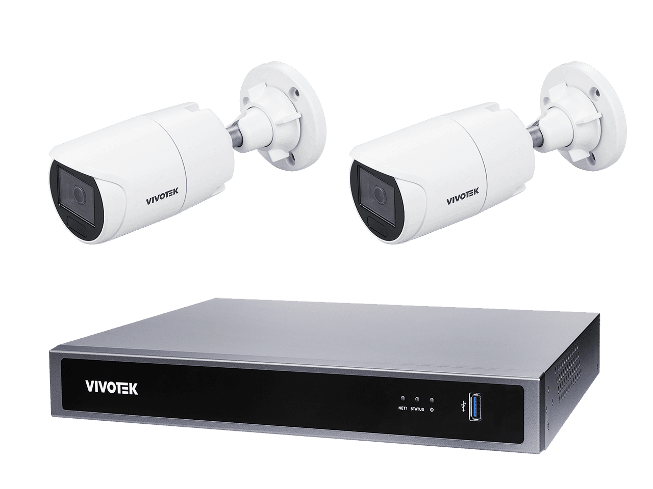 Vivotek 2x IB9383-HTV - ND9326P Kit Vivotek (10TB) 5MP-BULLET-VF-2CAM-8CH-KIT