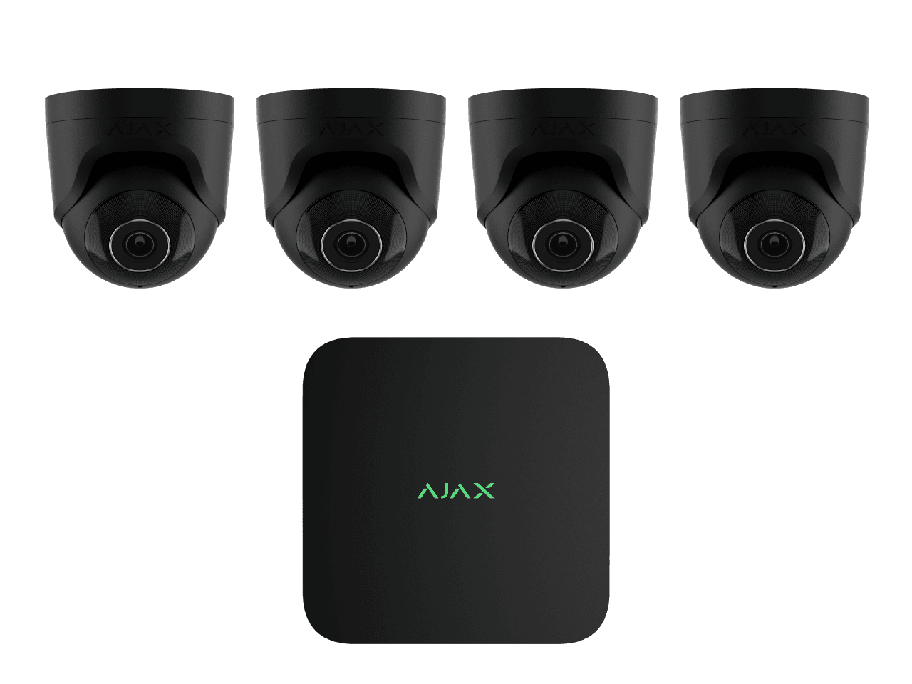 Ajax 4 x 5mp TurretCam - 16 Channel Ajax Kit (Black 1TB) 4 x 5mp TurretCam - 16 Channel Ajax Kit-BLACK-1TB