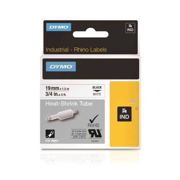 Dymo DYMO Genuine Rhino Industrial Labels-Heat Shrink Tube 19mm Black 18057