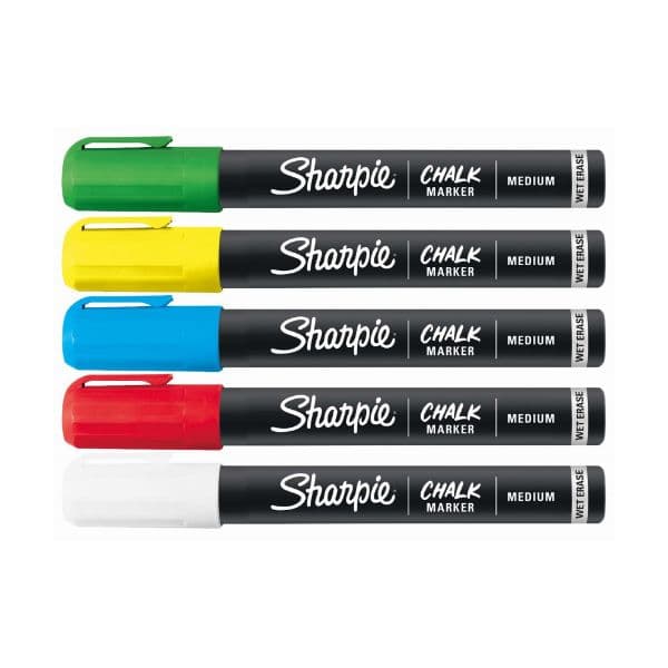 Sharpie Sharpie Assorted Chalk Wet Erase Marker. Pack of 5 2103011
