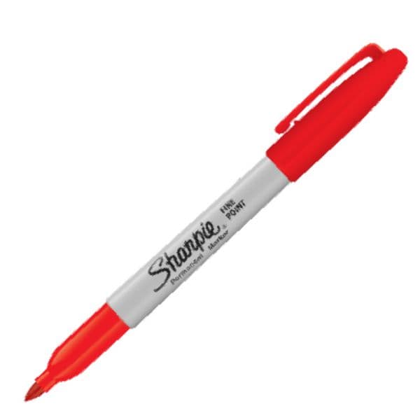 Sharpie Sharpie Fine Point Permanent Marker Red 30002 - (MOQ 12) 30002