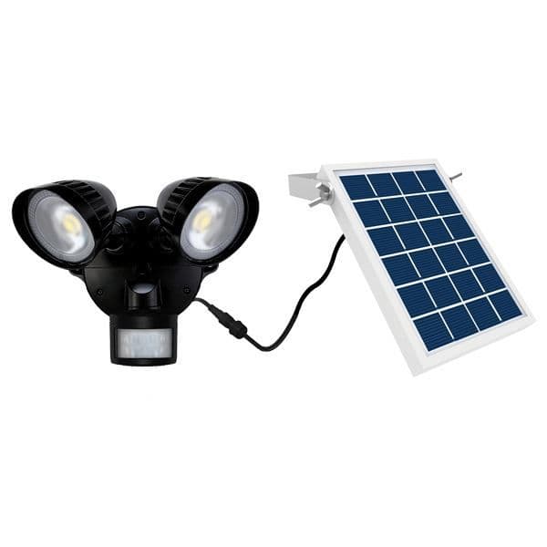 Housewatch HOUSEWATCH 8W Twin 2x Spotlights with Motion Sensor & Solar Panel. 55-176
