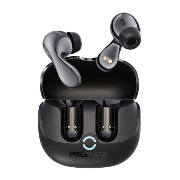 Promate In-Ear HD Bluetooth Earbud Hybrid ANC TWS W/ Intellitouch Includes 500mAh Recharging BATON-BLK