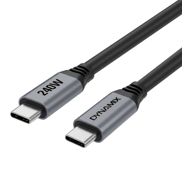 Dynamix DYNAMIX 0.5m Premium USB-C 240W PD Fast Charge Data Cable - USB 2.0 Data Transfer C-U20-CCPR-0-5