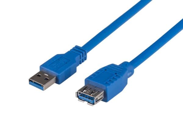 Dynamix DYNAMIX 2m USB 3.0 USB-A Male to Female Extension Cable. Colour Blue C-U3-2