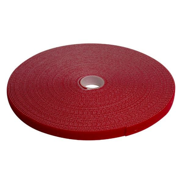 Dynamix DYNAMIX Hook & Loop Roll 20m x 12mm dual sided, RED colour. CAB2012VRED