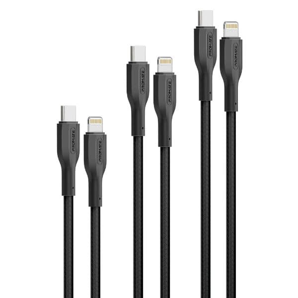 promate PROMATE 3-Piece 60W PW USB-C to Lightning Cable Kit CABLEKIT-CI