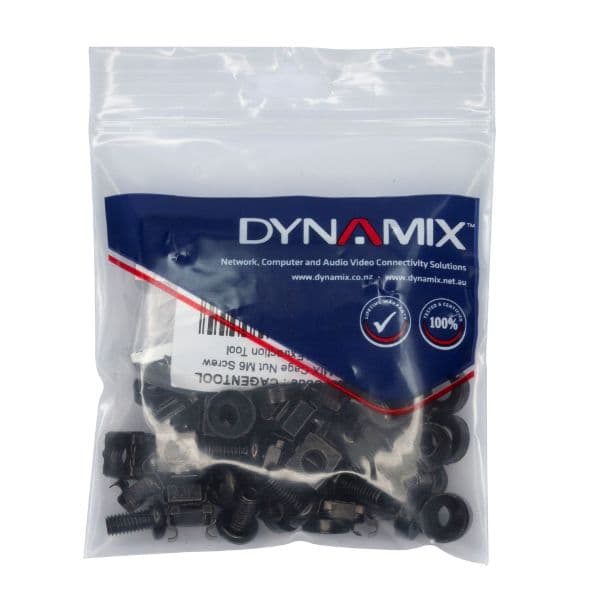 Dynamix DYNAMIX 30pc Pack, 3 Piece Cage Nut, Black M6*15mm. Includes CAGE30BTOOL
