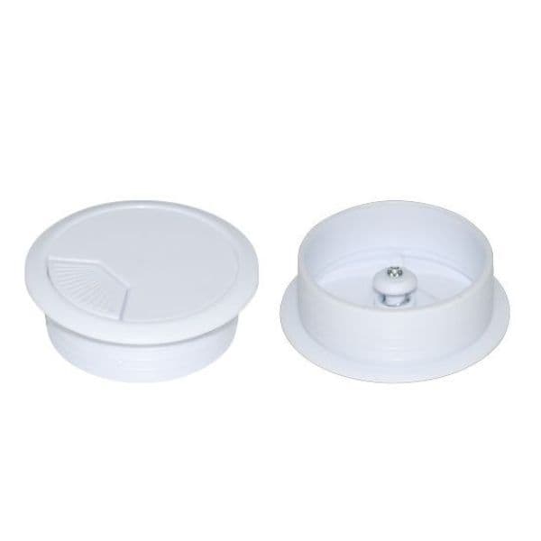 Dynamix DYNAMIX 80mm Round Desk Grommet. Easily & Neatly Store your Power, CG80WH