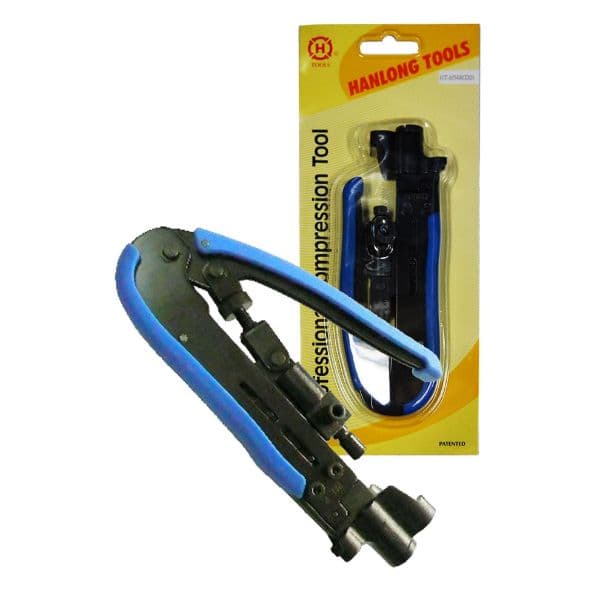 Dynamix HANLONG Compression Crimp Tool for RG59/RG6 F/BNC/RCA and RG11 F CT-H548