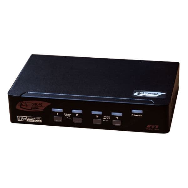 Rextron REXTRON 4 Port DVI/USB KVM Switch with Audio, Black Colour. DAAG114
