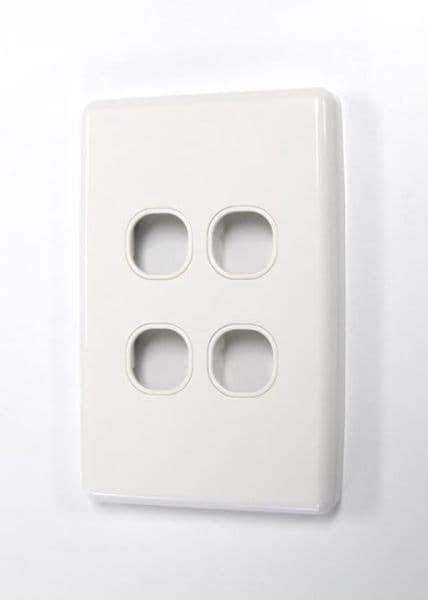 Amdex AMDEX Switch Plate ONLY. 4 Gang WPC Series Wall Face Full Cover FP-4PV3