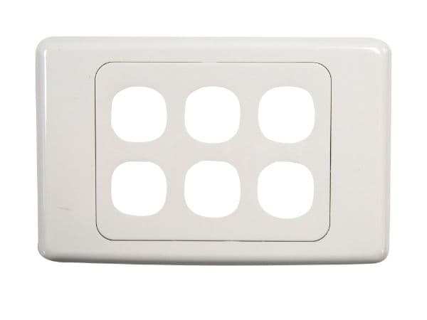 Amdex AMDEX Six Port RJ45 Face Plates. AMDEX style. FP-6PV2