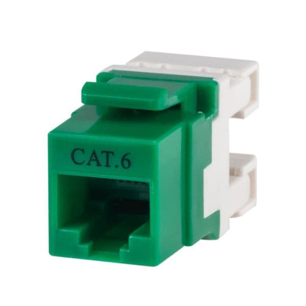 Dynamix DYNAMIX Cat6 GREEN Keystone RJ45 Jack for 110 Face Plate T568A/T568B FP-C6-GREEN