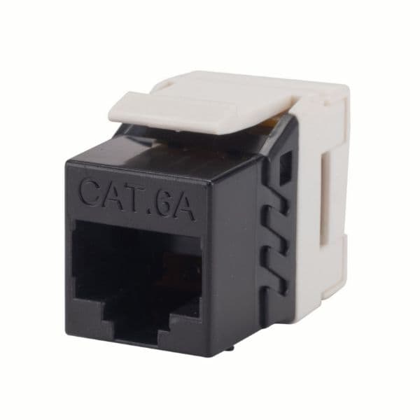 Dynamix DYNAMIX Cat6A UTP Keystone RJ45 Slimline Jack. T568A/B Wiring. FP-C6AUTP-03BK