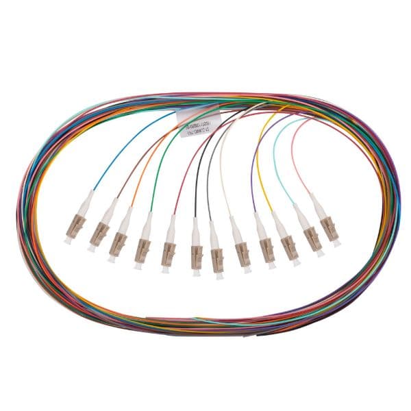Dynamix DYNAMIX 2M LC Pigtail OM4 12x Pack Colour Coded, 900um Multimode FPT-OM4LC-12