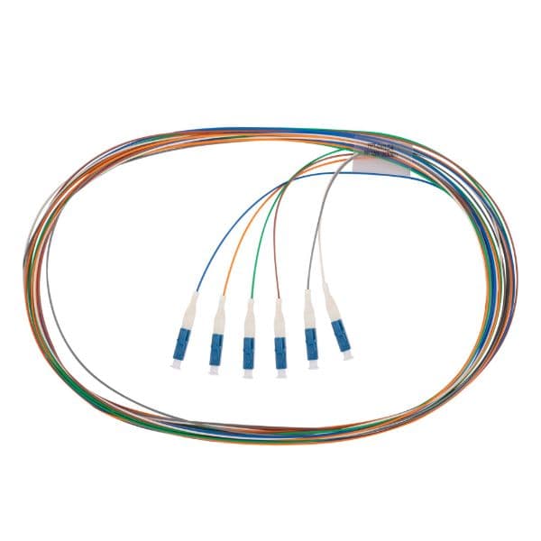 Dynamix DYNAMIX 2M LC Pigtail G657A1 6 Pk Colour Coded 900um Single-mode FPT-OS1LC-6