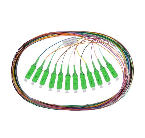Dynamix DYNAMIX 2M SC APC Pigtail G657A1 12 Pk Colour Coded, 900um Single-mode FPT-OS1SCA-12