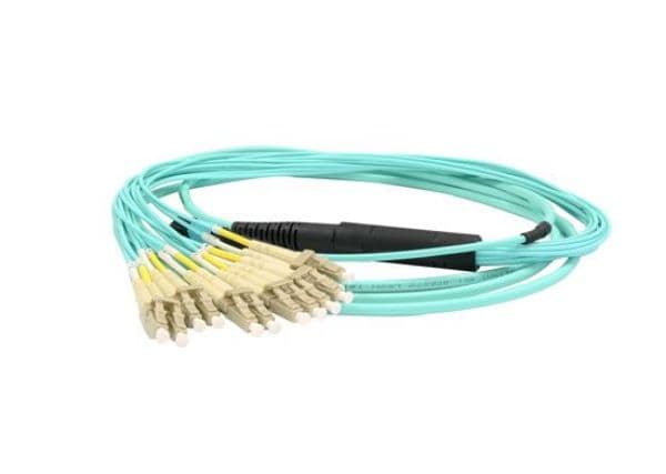 Dynamix DYNAMIX 3M OM3 12C MTP Female to LC Duplex, 2mm Fan-out 0.5m. FTB-MTPFOM3LC-3