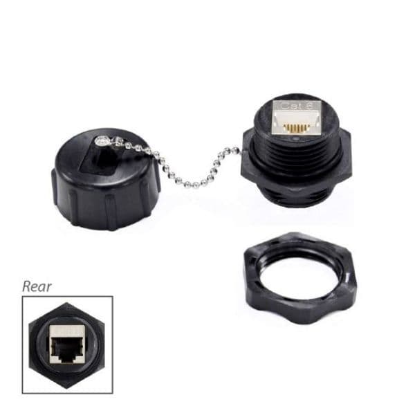 Dynamix DYNAMIX IP67 Rated Cat6 Shielded Joiner with Dust Cap. IPR-C6C