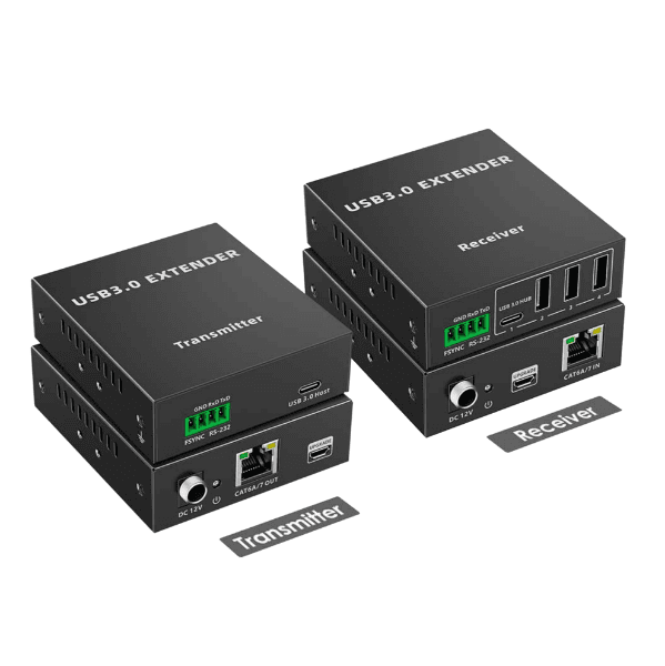 lenkeng LENKENG 4-Port USB-A 3.0 Extender Over Cat5e/6/7 Network Cable. LKV300USB