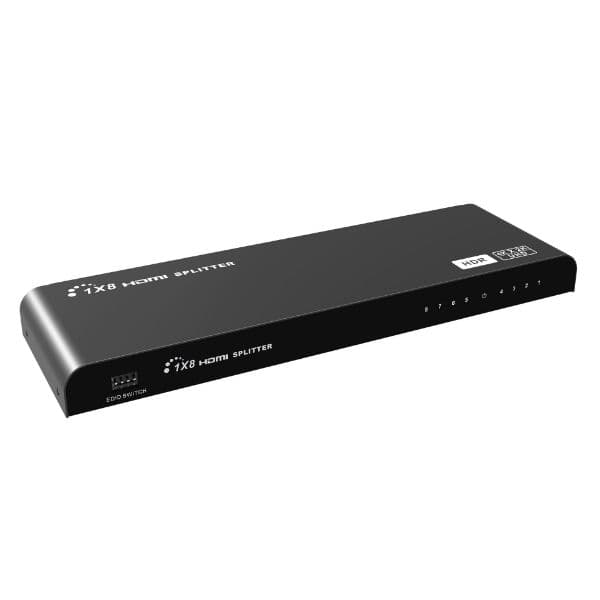 Lenkeng 1-In-8-Out HDMI Splitter W/ HDR & EDID. UHD Res Up To 4K2K@30/60Hz LKV318V2-0-HDR