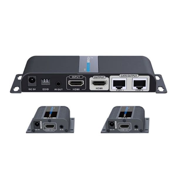 Lenkeng LENKENG 1-In-2-Out 1080P HDMI Extender. 1x HDMI in & 2x RJ45 out. LKV712PRO