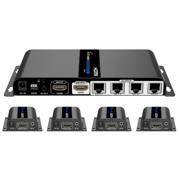 Lenkeng LENKENG 1-In-4-Out 1080P HDMI Extender. 1x HDMI in, 1x HDMI out, LKV714PRO
