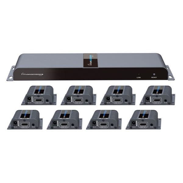 Lenkeng LENKENG 1-In-8-Out 1080P HDMI Extender. 1x HDMI in to 8x RJ45 out LKV718PRO