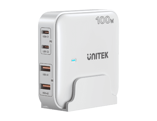 Unitek UNITEK 100W Desktop GaN Charging Station with 2x USB-C PD Ports & 2x P1229AWH