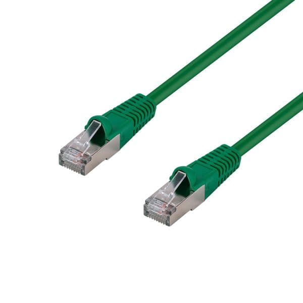 Dynamix DYNAMIX 1.5m Cat6A S/FTP Green Shielded 10G Patch Lead. PLG-AUGS-1H