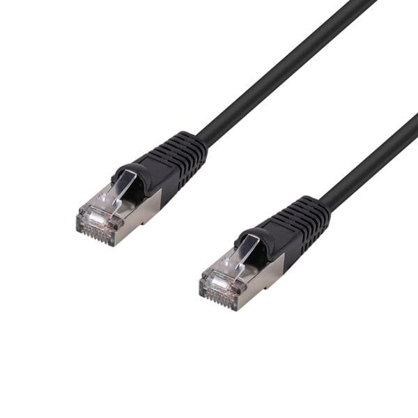 Dynamix DYNAMIX 0.75m Cat6A S/FTP Black Shielded 10G Patch Lead. PLK-AUGS-TQ