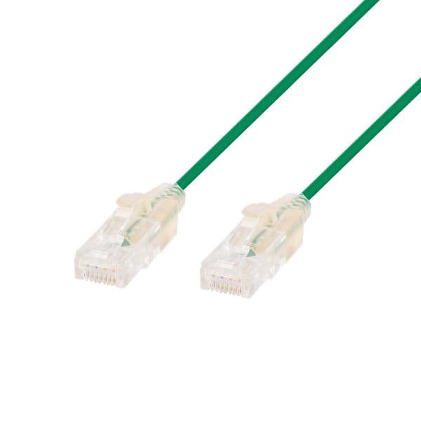 Dynamix 0.75m Cat6A 10G Green UTP LSZH Patch Lead 30AWG 802.3af Unshielded Plug. PLSG-C6-0-75