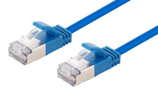 Dynamix DYNAMIX 2m Cat6A S/FTP Blue Ultra-Slim Shielded 10G Patch Lead PLSSE-C6A-2