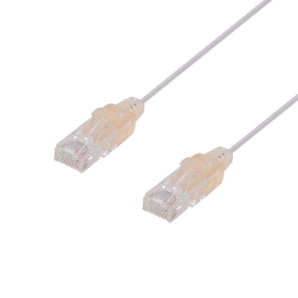 Dynamix 1.5m Cat6A 10G White UTP LSZH Patch Lead 30AWG 802.3af Unshielded Plug. PLSW-C6-1-5