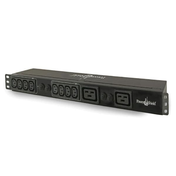 Powershield POWERSHIELD 10-Port 1RU Horizontal Power Rail with Hardwired Input PSPDU6K