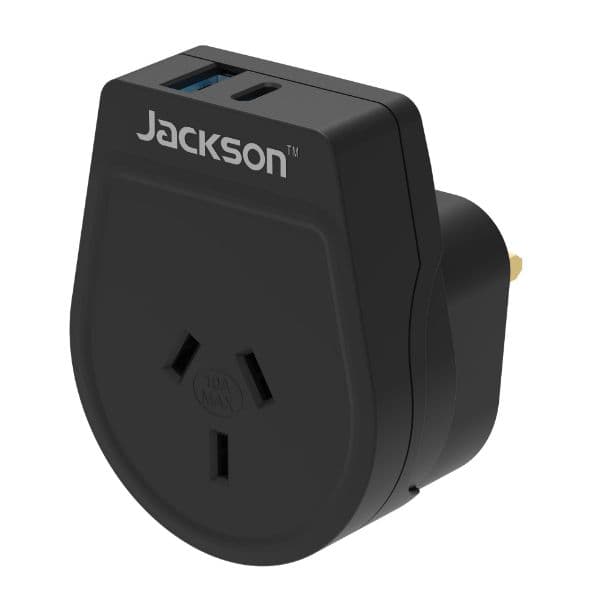 Jackson Outbound 20W PD Travel Adapter USB-A/C Ports NZ/AUS Plugs for PTA8811USBPD