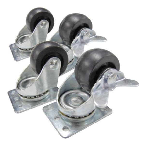 Dynamix DYNAMIX 4pk Cabinet Castor Wheels. 2.5' fits both RSR & RST cabinets, RACW-4PK